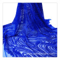 hot-sale sequin embroidery lace fabric for dress gold and royal blue lace fabric sequin fabric